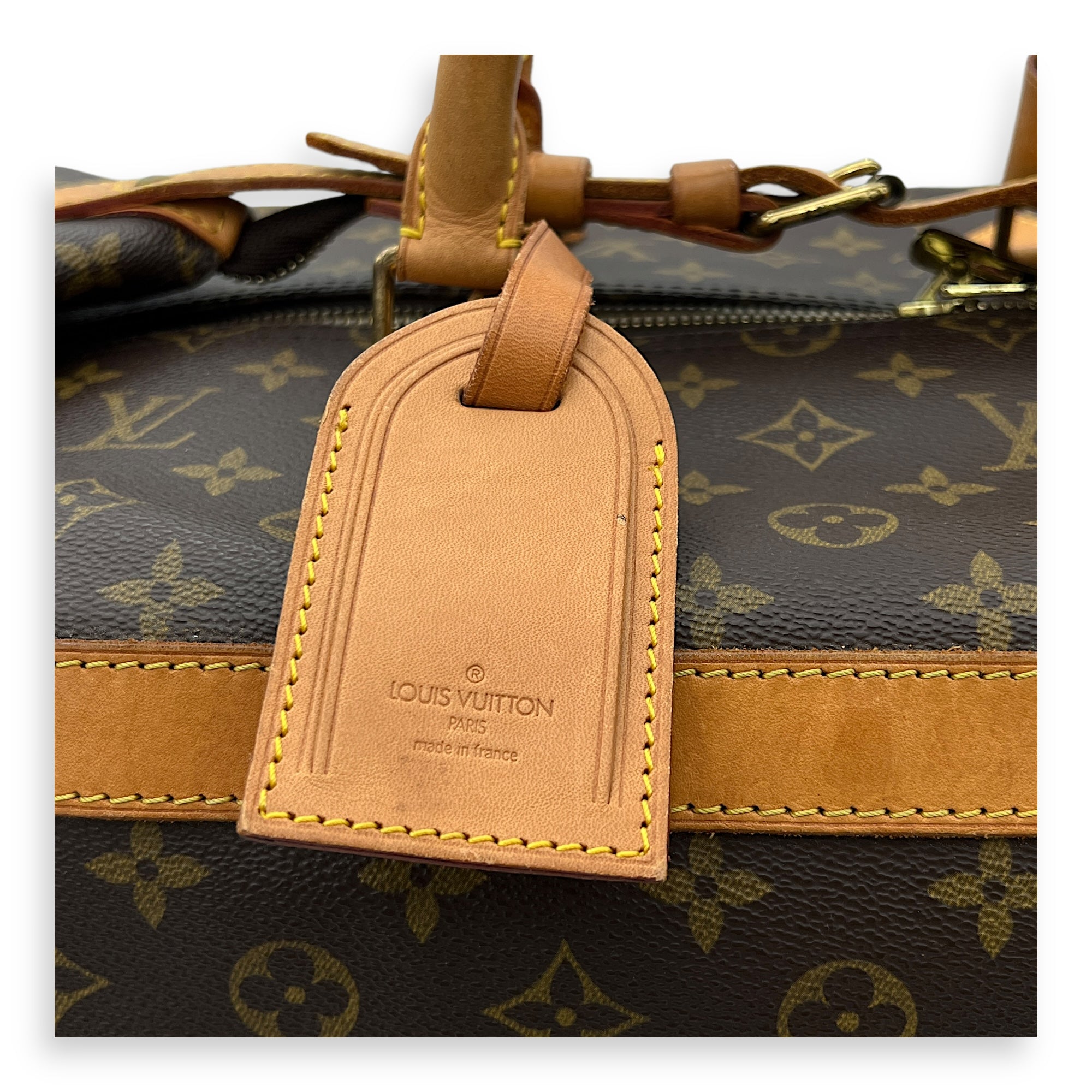 Cruiser Top Handle Bag Brown in Monogram Coated Canvas, Gold hardware