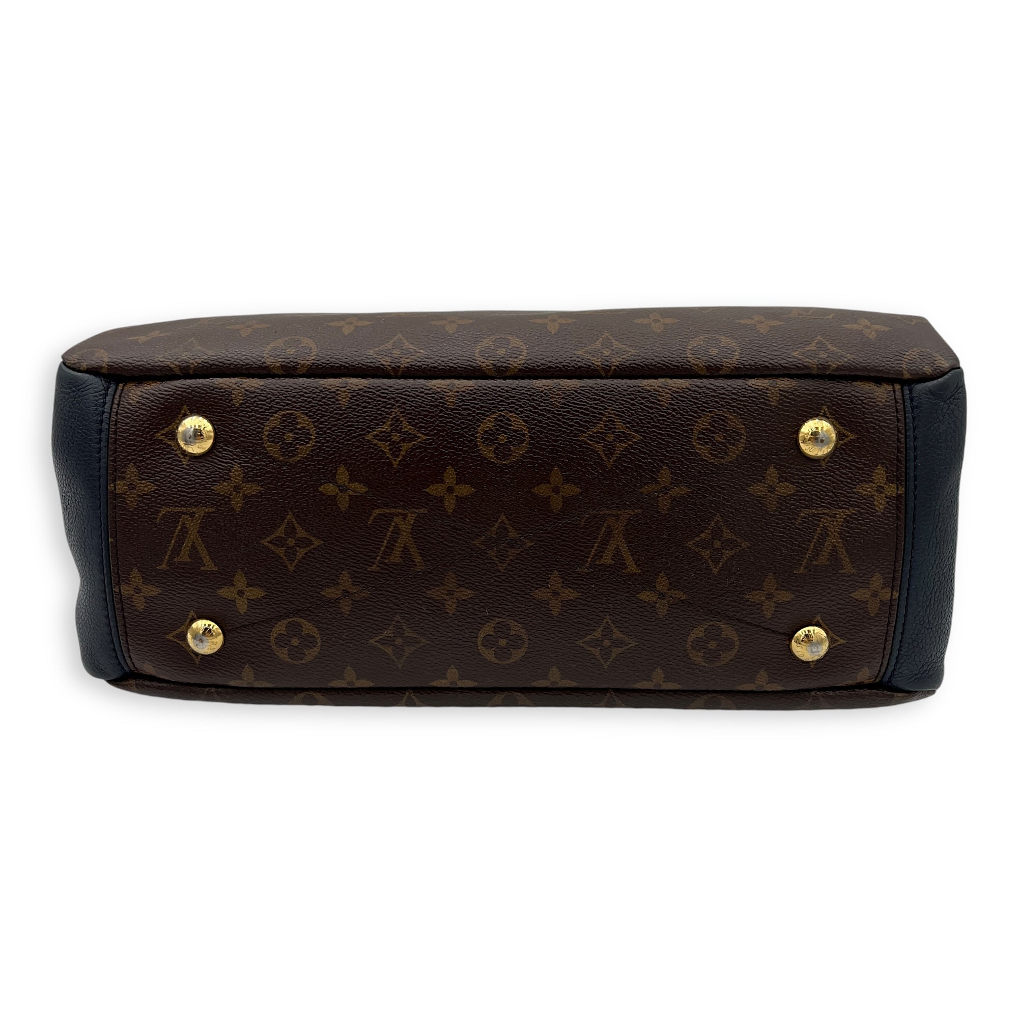 Pallas Top Handle Bag Brown in Monogram Coated Canvas, Gold hardware