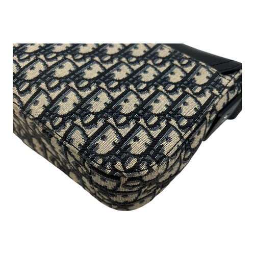 Christian Dior Saddle Brown Messenger in Jacquard, Silver hardware_11
