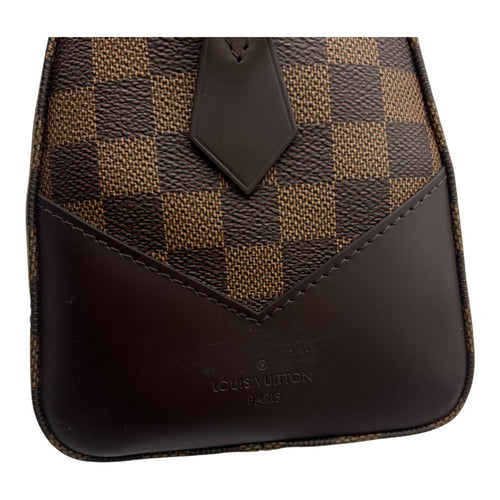 Louis Vuitton Kensington Top Handle Bag Damier Ebene in Coated Canvas, Gold hardware_10