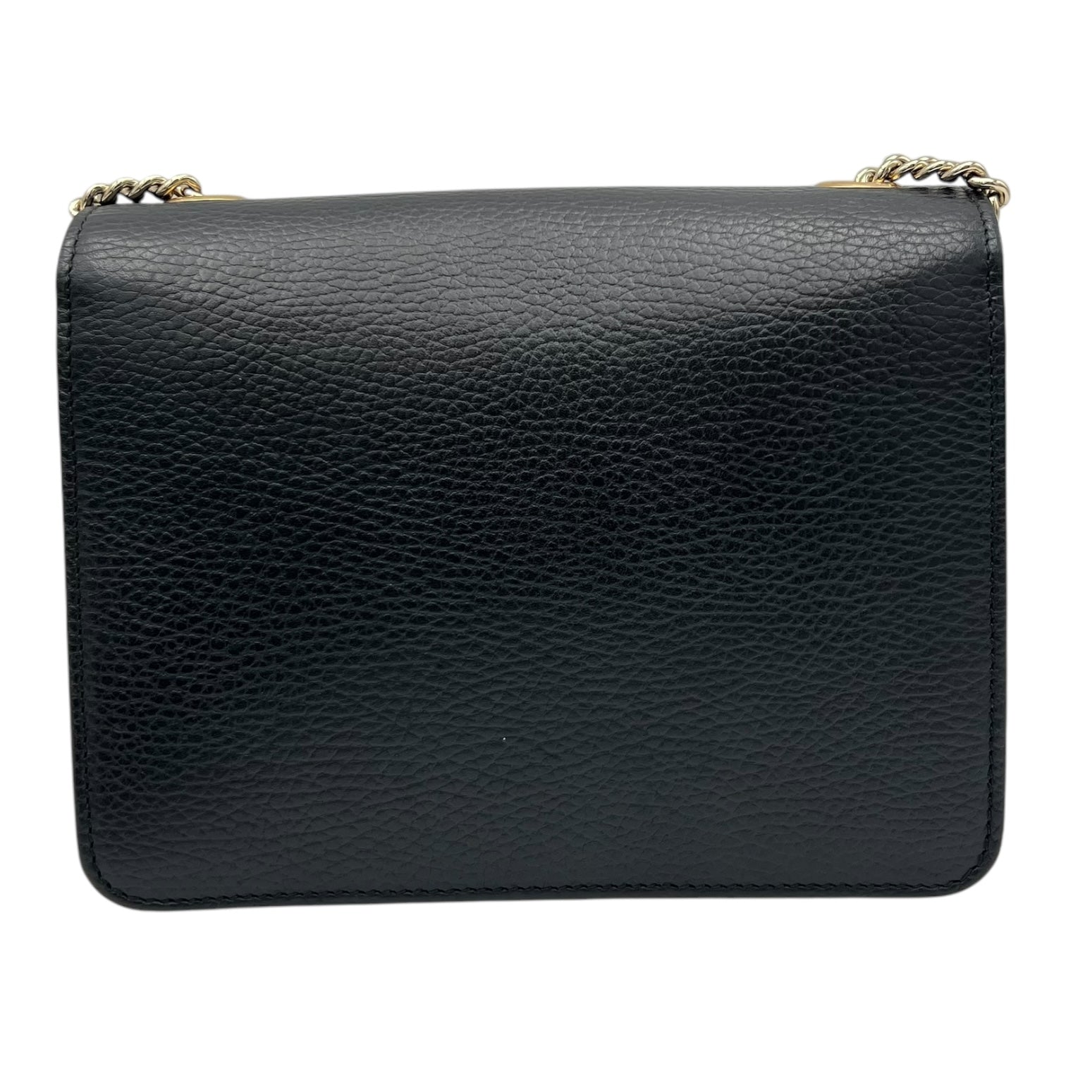 Gucci Interlocking G Crossbody Bag Black in Calfskin, Gold hardware_2