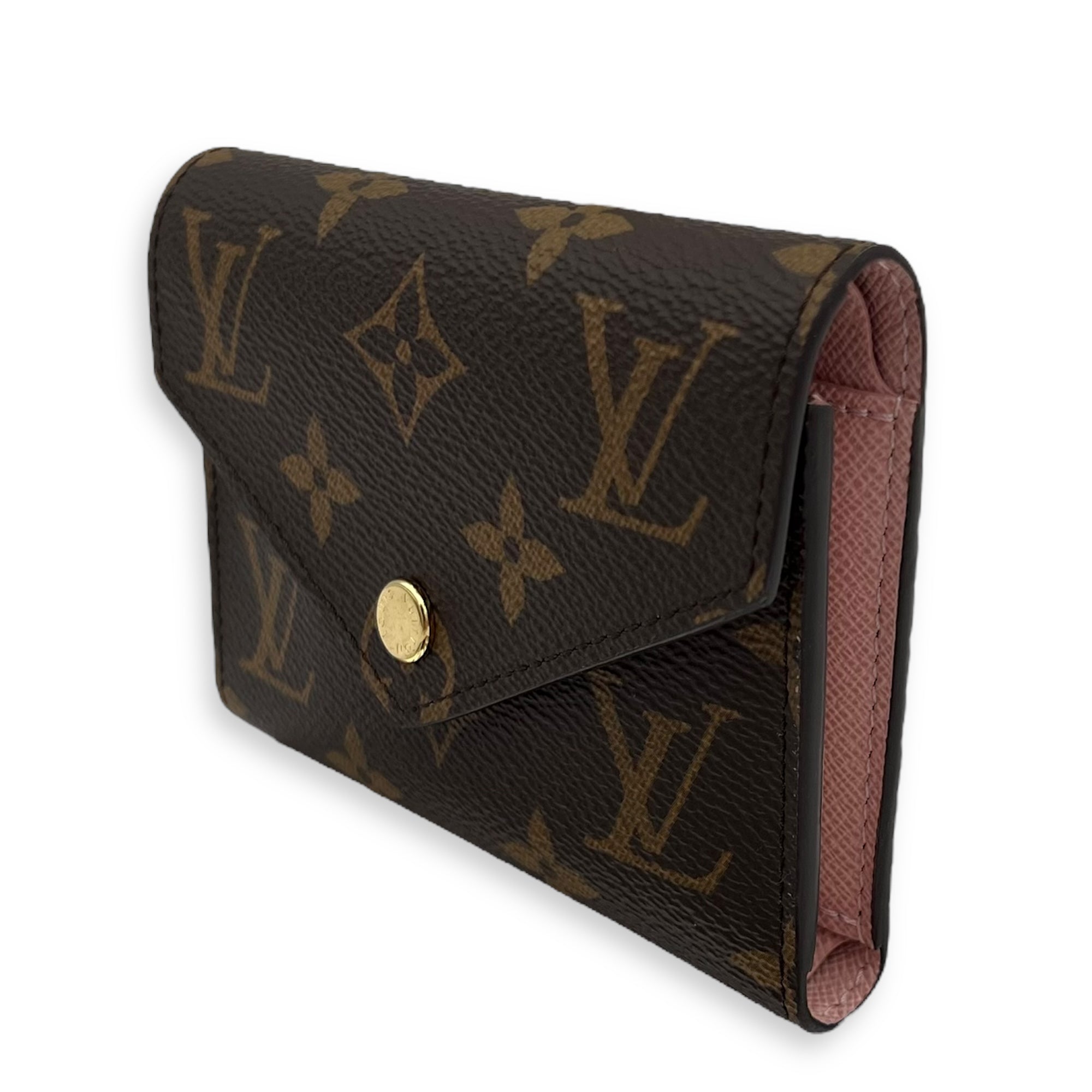 Louis Vuitton Victorine Wallet Brown in Monogram Coated Canvas, Gold hardware_4
