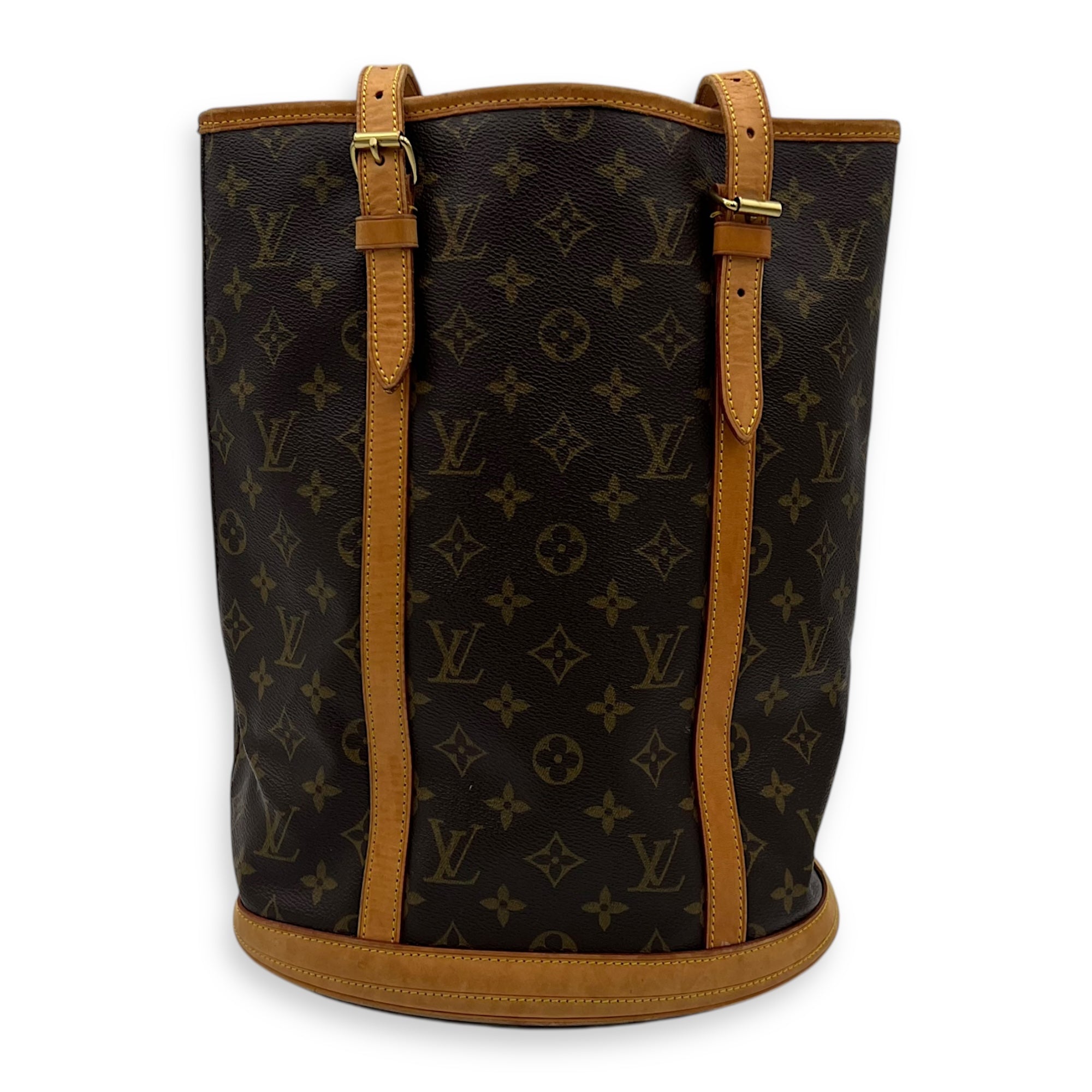 Louis Vuitton Noe Bucket Bag Brown in Monogram Coated Canvas, Gold hardware_2