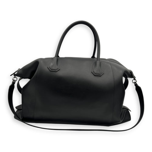 Givenchy Antigona Maxi Black Duffle Bag in Calfskin, Silver hardware_2