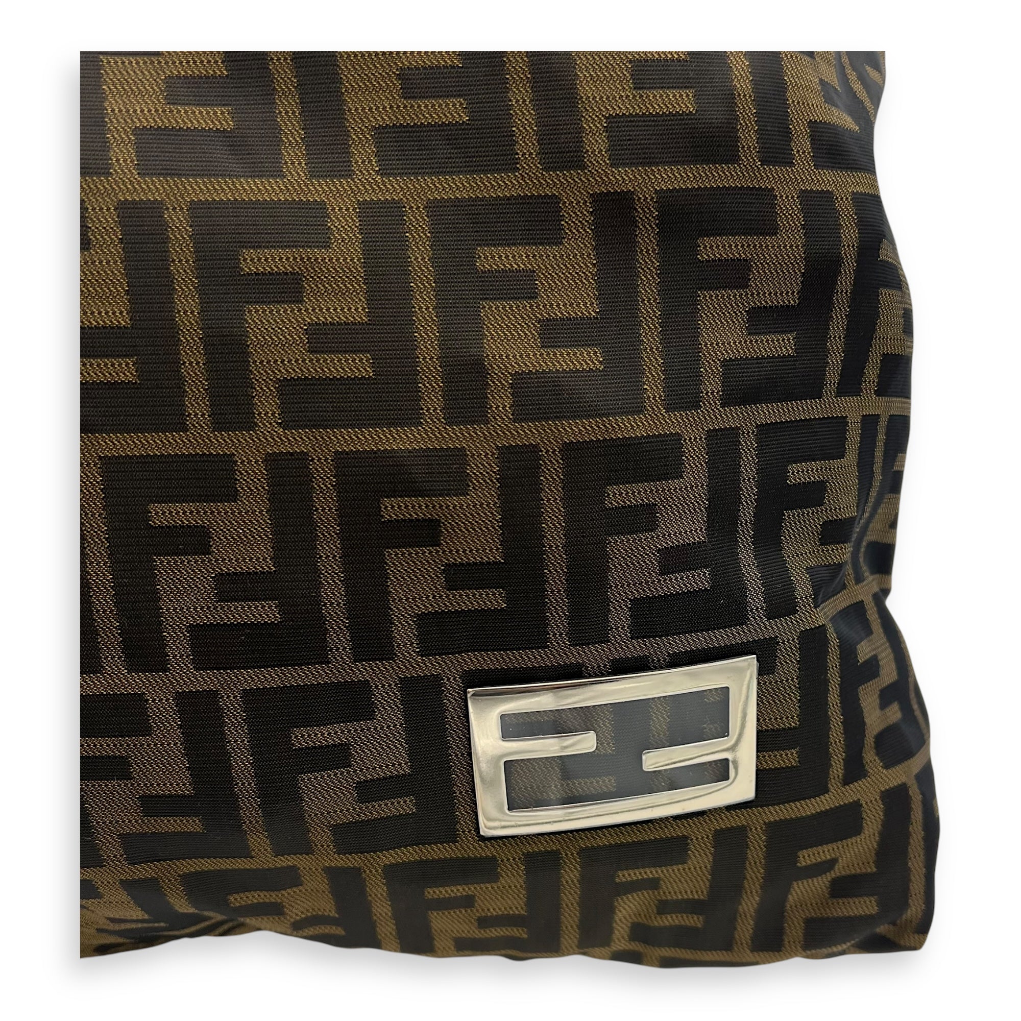 Fendi Zucca Tote Bag Brown in Canvas, Silver hardware_8