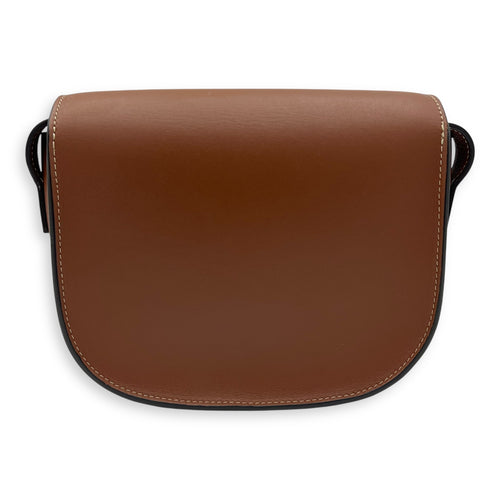 Celine Folco Crossbody Bag Brown in Calfskin, Gold hardware_2