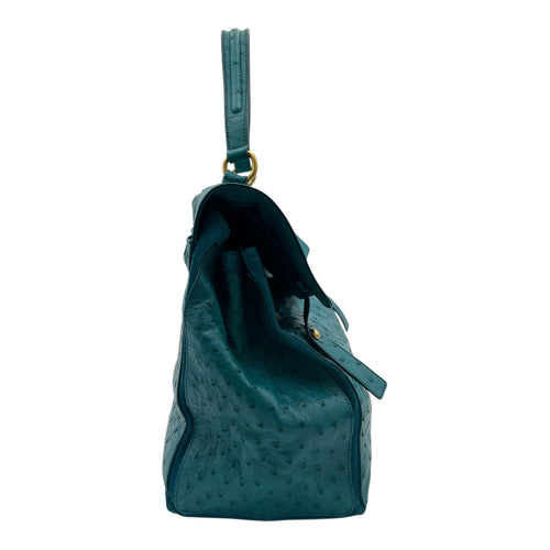 Saint Laurent Muse Top Handle Bag Green in Others, Gold hardware_3