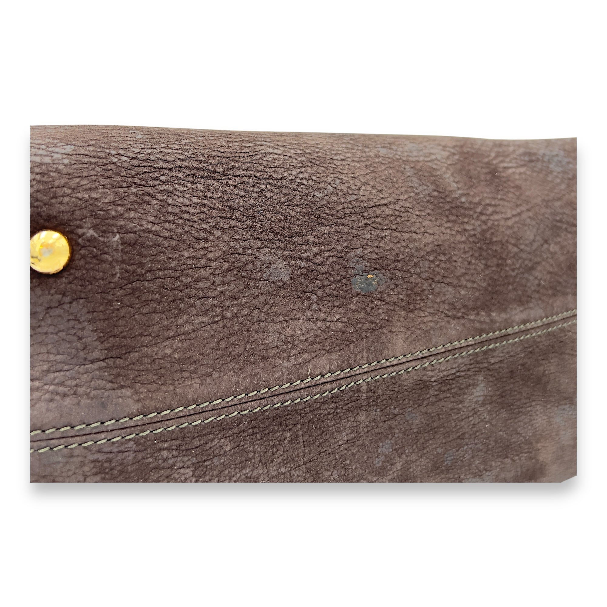 Ferragamo Tote Top Handle Bag Medium Brown in Calfskin, Gold hardware_10