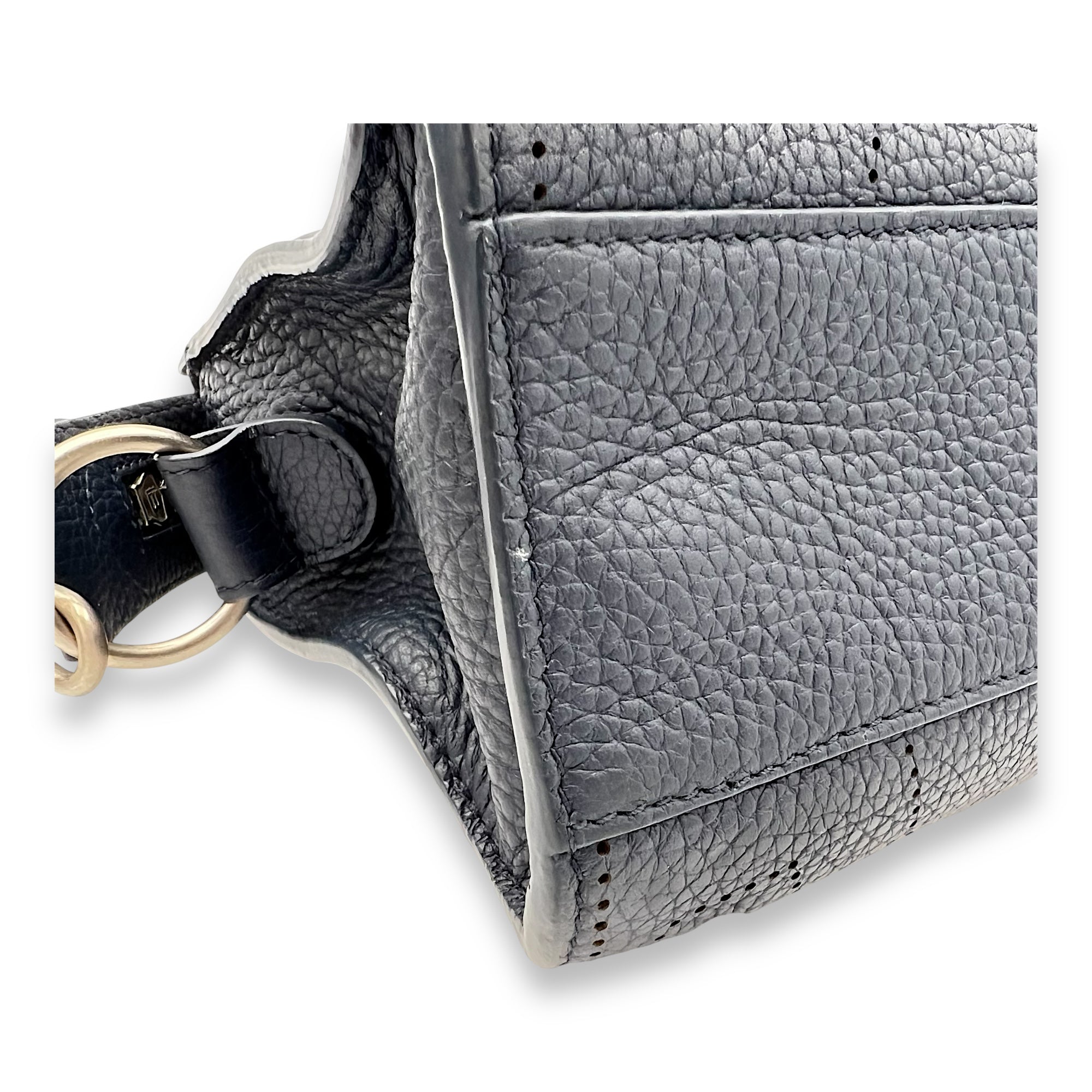 Balenciaga City Blackout Mini Blue Top Handle Bag in Calfskin, Silver hardware_7