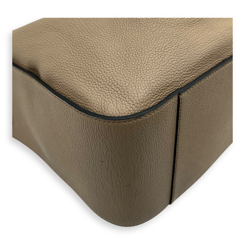 Loewe Hammock Medium Beige Top Handle Bag in Calfskin, Gold hardware_13