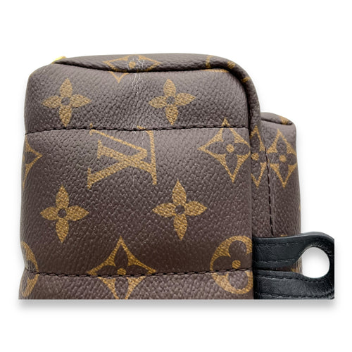 Palm Springs Mini Brown Backpack in Monogram Coated Canvas, Gold hardware