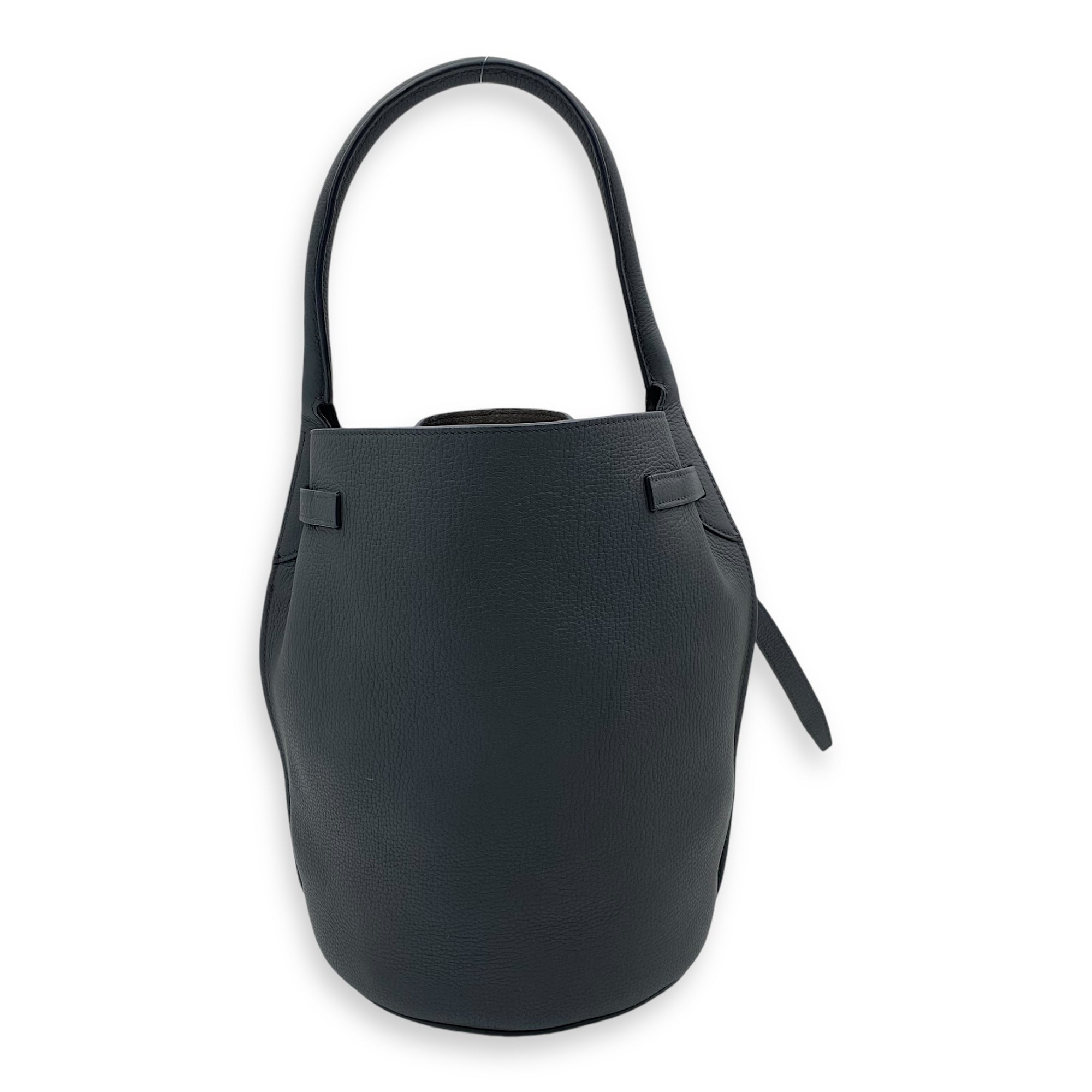 Big Bucket bag in Calfskin, Silver Hardware