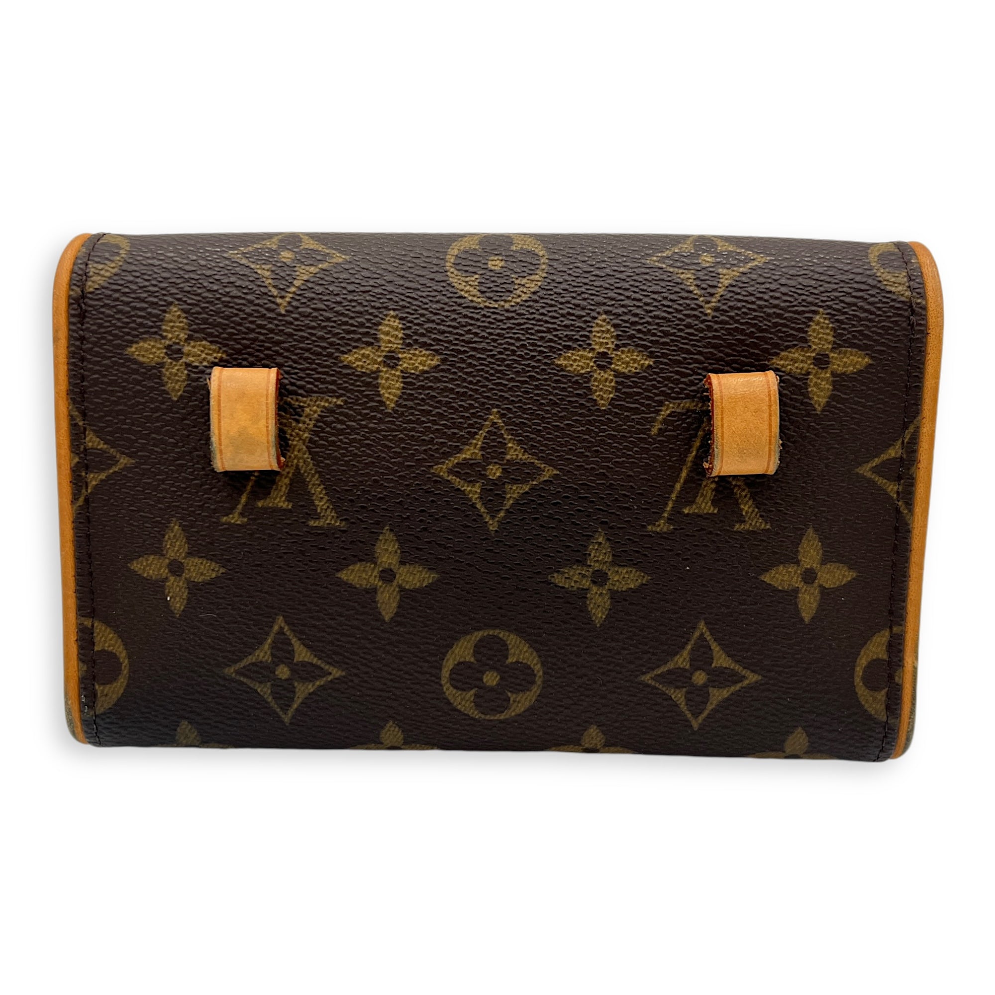 Florentine Belt Bag Brown in Monogram Coated Canvas, Gold hardware