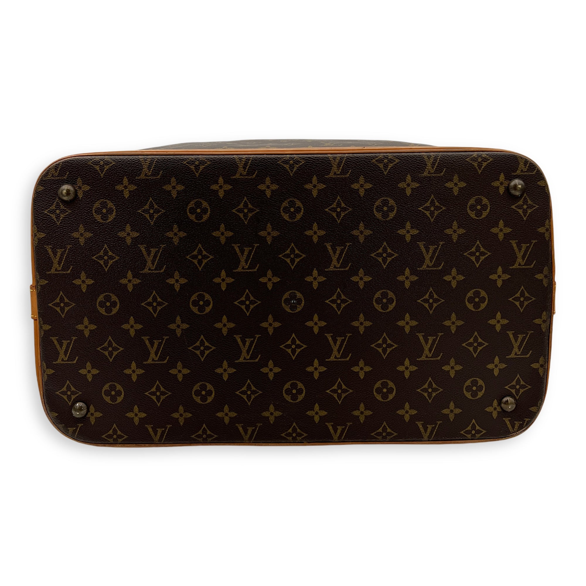 Cruiser Top Handle Bag Brown in Monogram Coated Canvas, Gold hardware