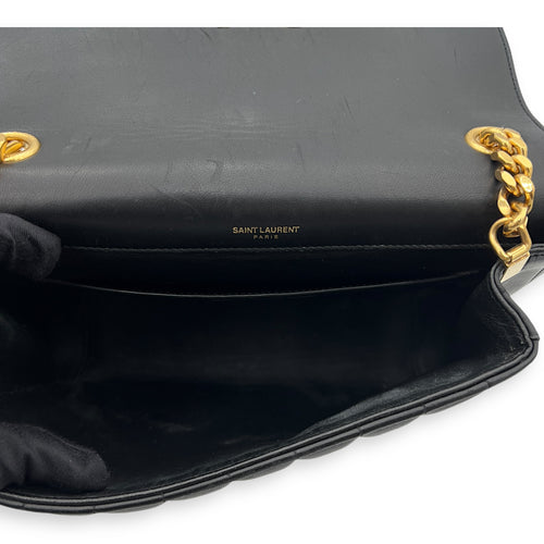 Vicky Shoulder Bag Black in Calfskin, Gold hardware