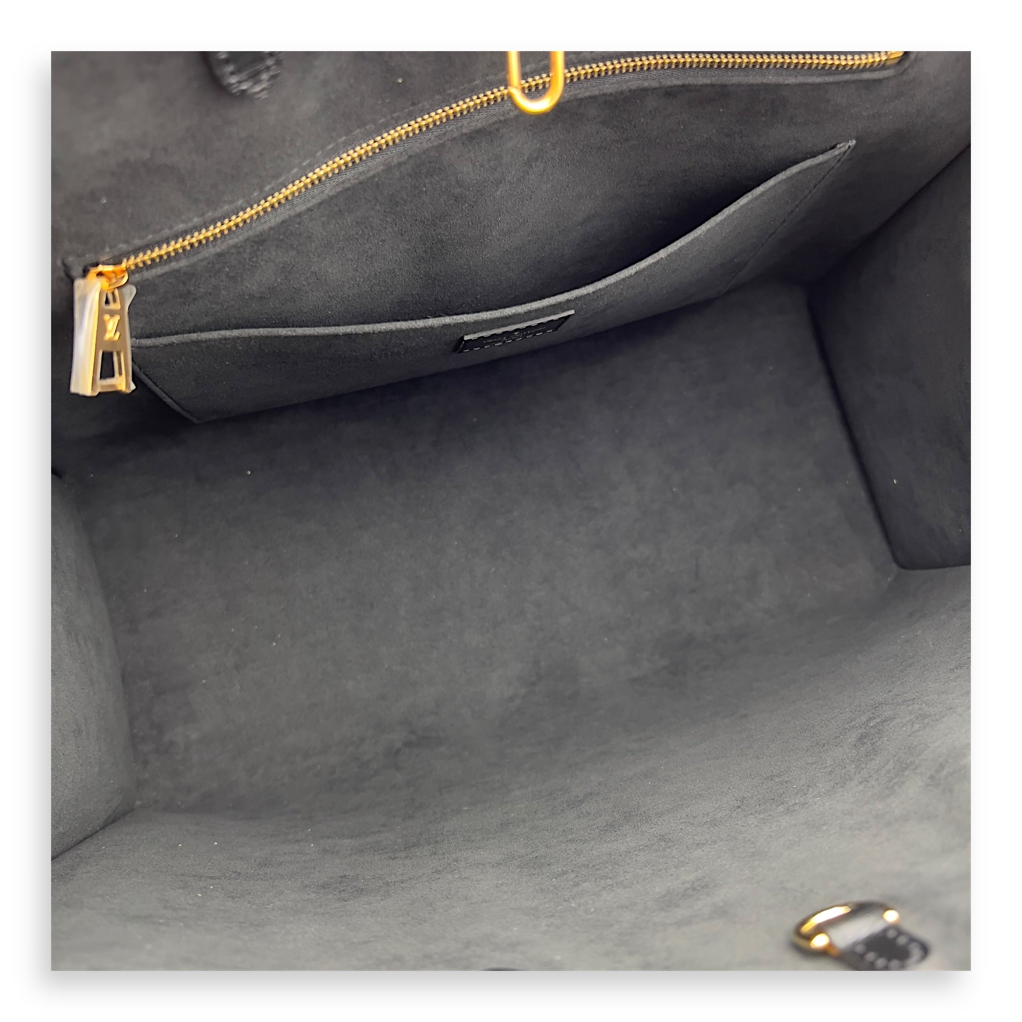 Louis Vuitton OnTheGo Tote Bag Black in Canvas, Gold hardware_6