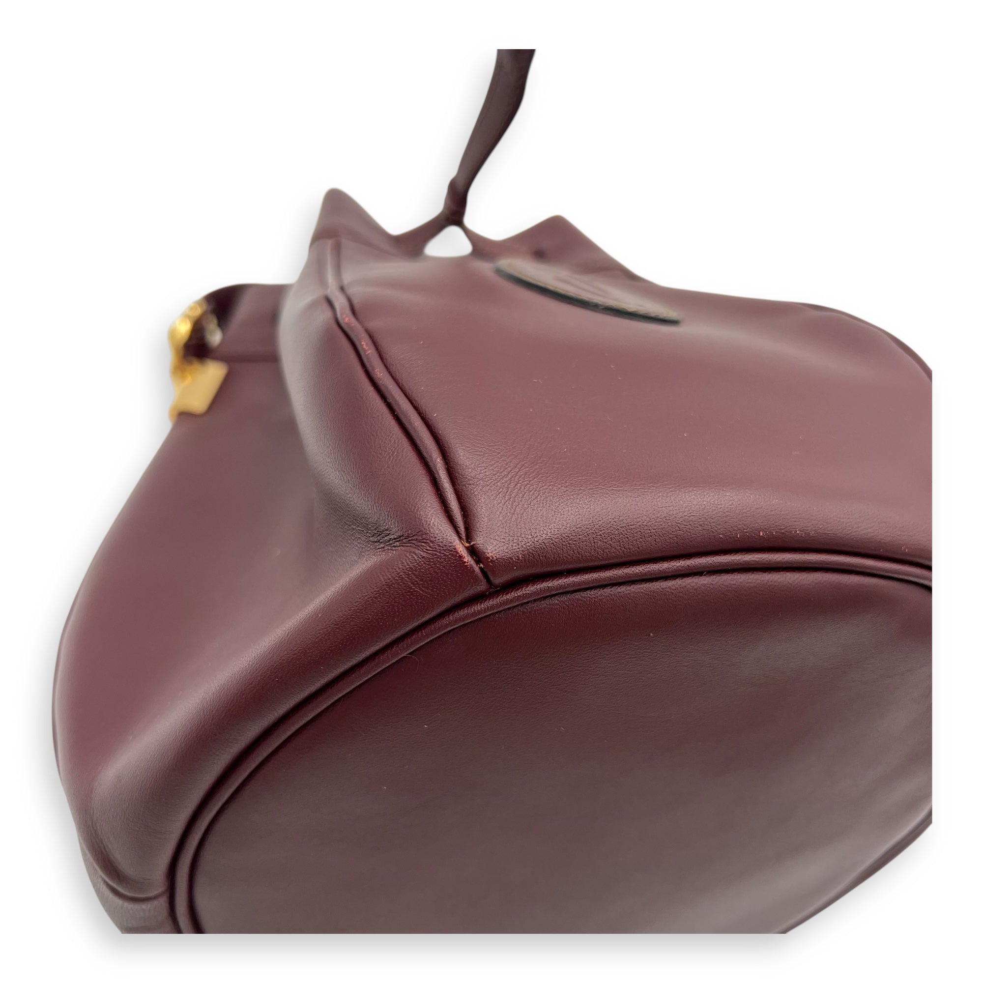 Cartier buck Bucket Bag Red in Calfskin, Gold hardware_8