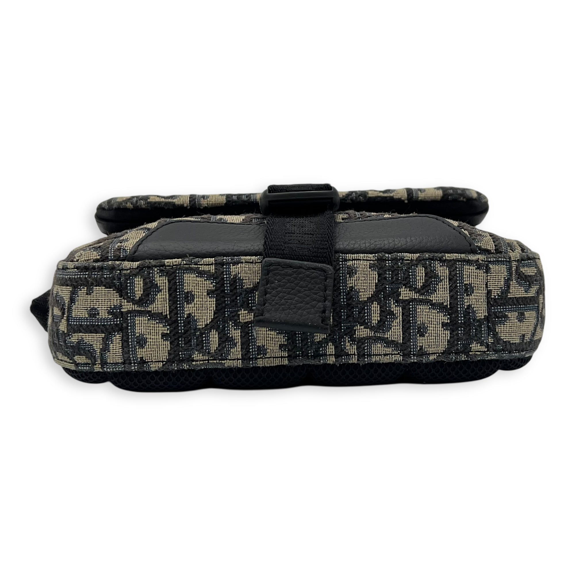 Christian Dior Oblique Blue Crossbody Bag in Jacquard, Silver hardware_5