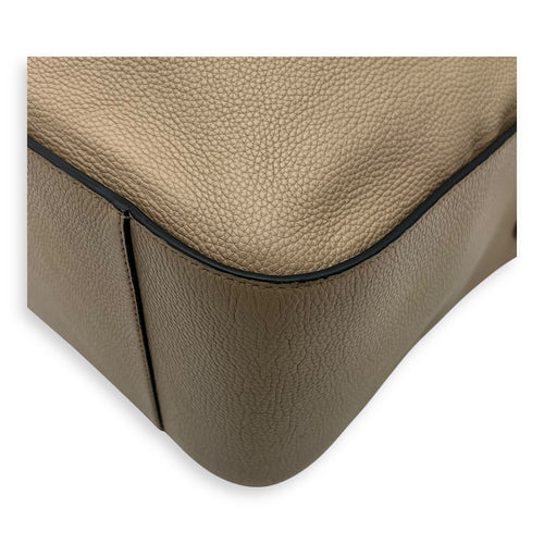 Loewe Hammock Medium Beige Top Handle Bag in Calfskin, Gold hardware_12