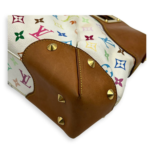 Louis Vuitton Judy x Murakami MM Multi-colour Top Handle Bag in Monogram Coated Canvas, Gold hardware_11