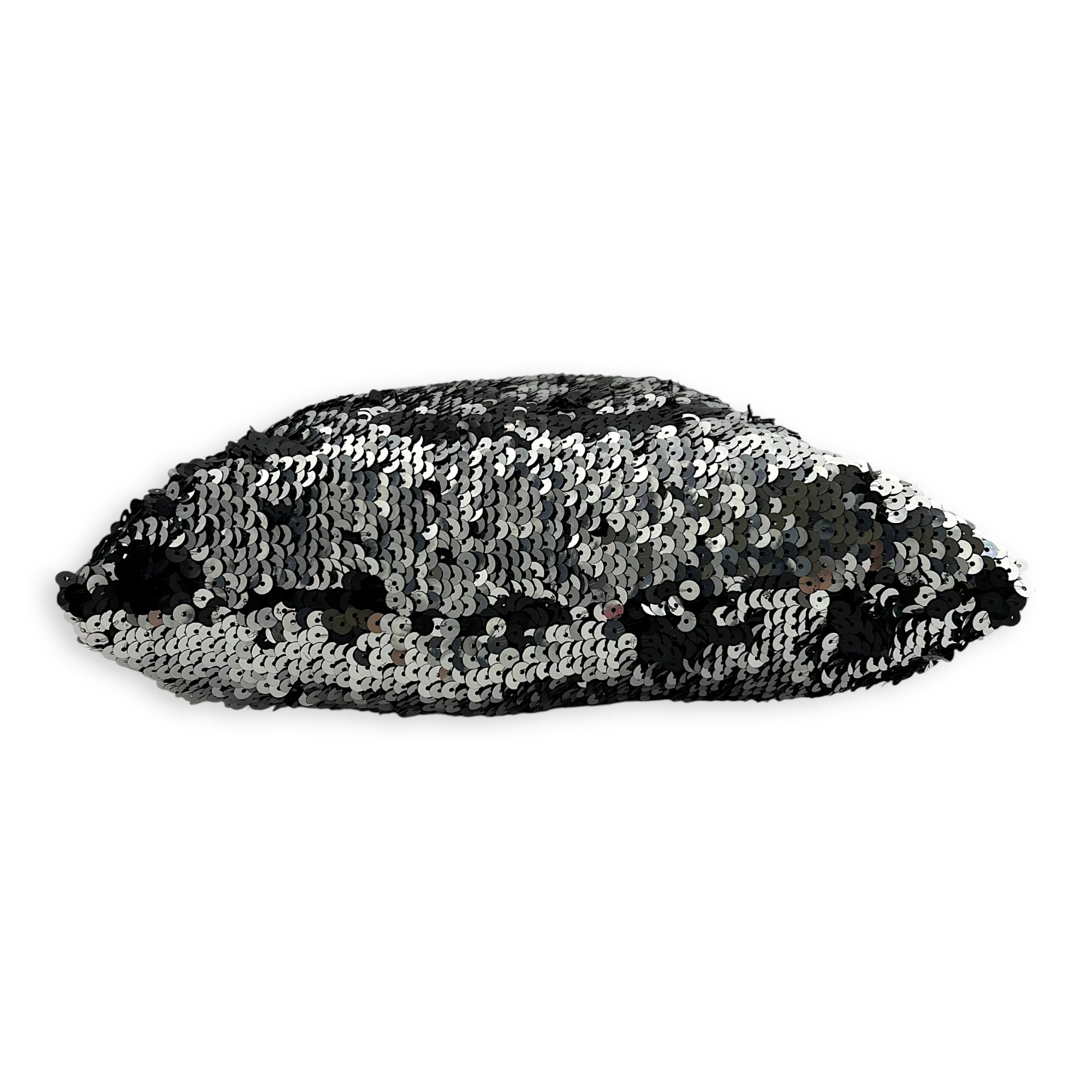 Chanel CC Tote Bag Silver in Sequins, Silver hardware_5