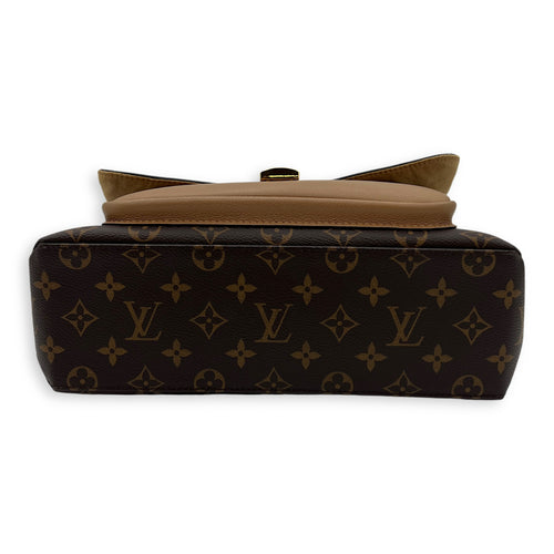 Marignan Top Handle Bag Brown in Monogram Coated Canvas, Gold hardware