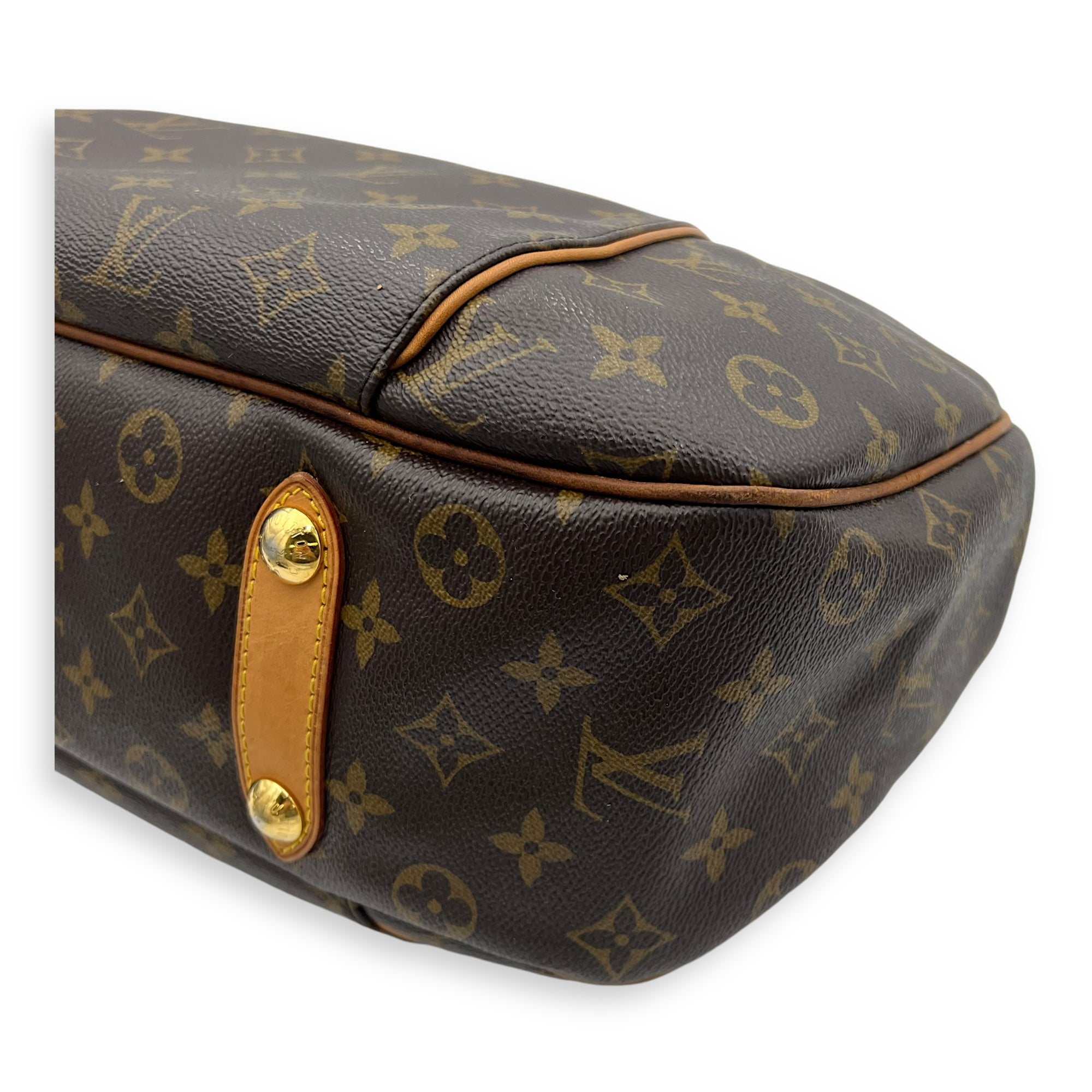 Louis Vuitton Galleria Shoulder Bag Brown in Monogram Coated Canvas, Gold hardware_15