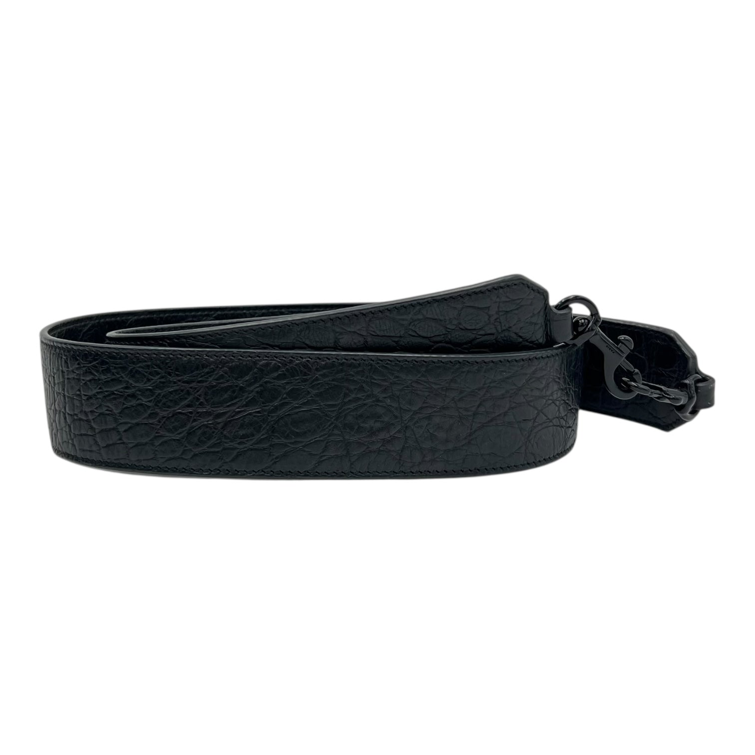 Saint Laurent Cabas Top Handle Bag Black in Calfskin, Lacquered Metal hardware_9
