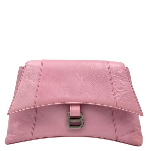 Balenciaga Downtown Shoulder Bag Pink in Calfskin, Silver hardware_1