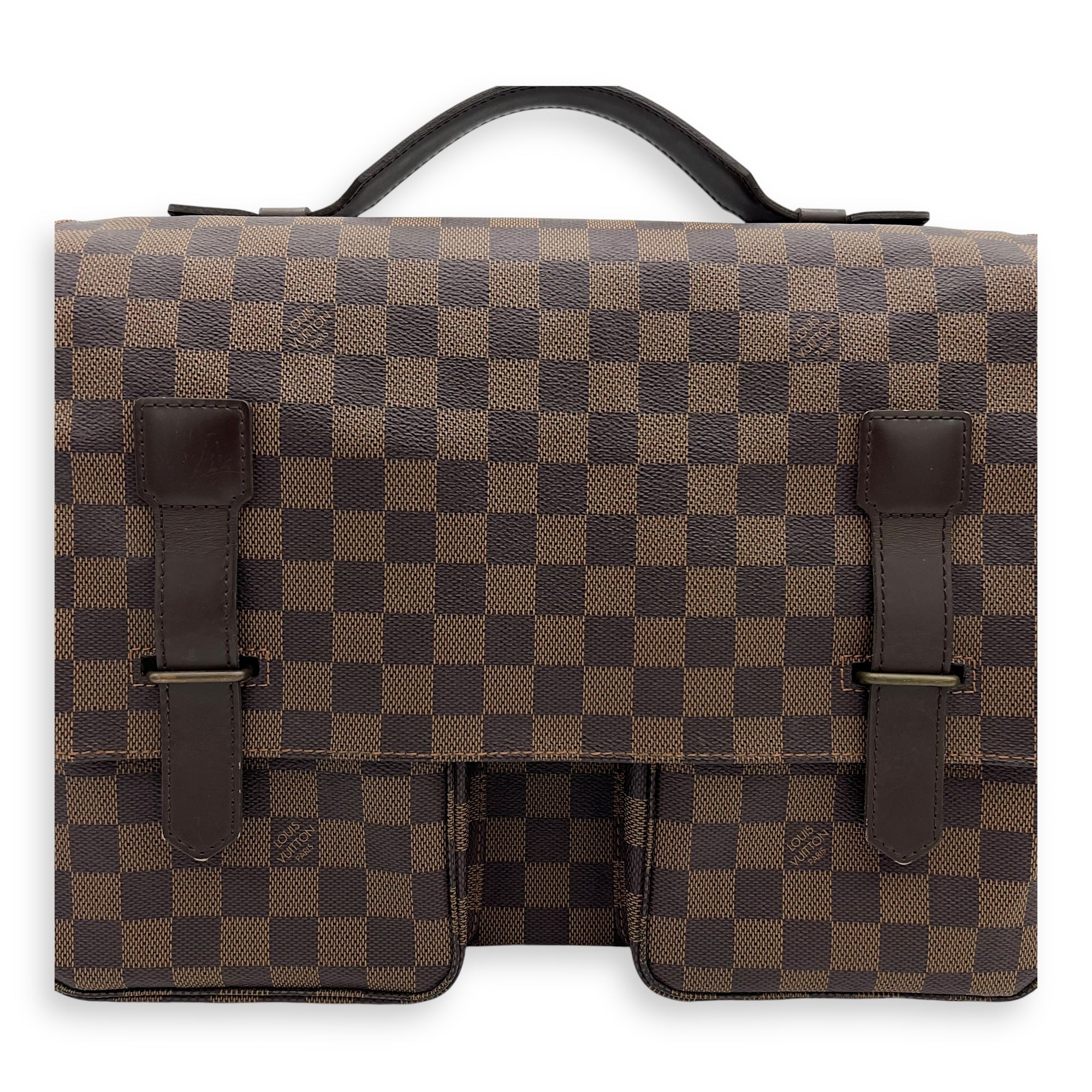 Louis Vuitton broadway Messenger Brown in Coated Canvas, Silver hardware_7