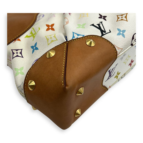 Louis Vuitton Judy x Murakami MM Multi-colour Top Handle Bag in Monogram Coated Canvas, Gold hardware_10