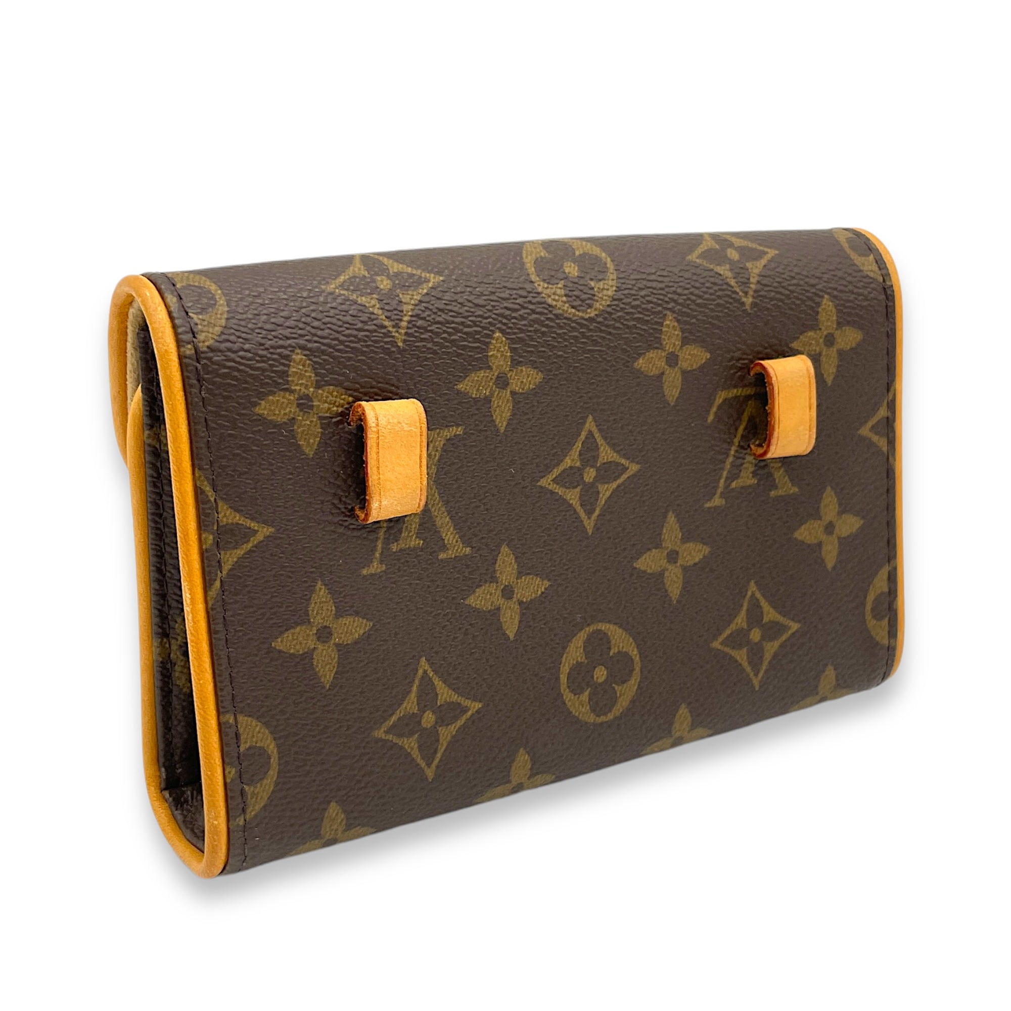 Florentine Belt Bag  Brown in Monogram Coated Canvas , Gold Hardware