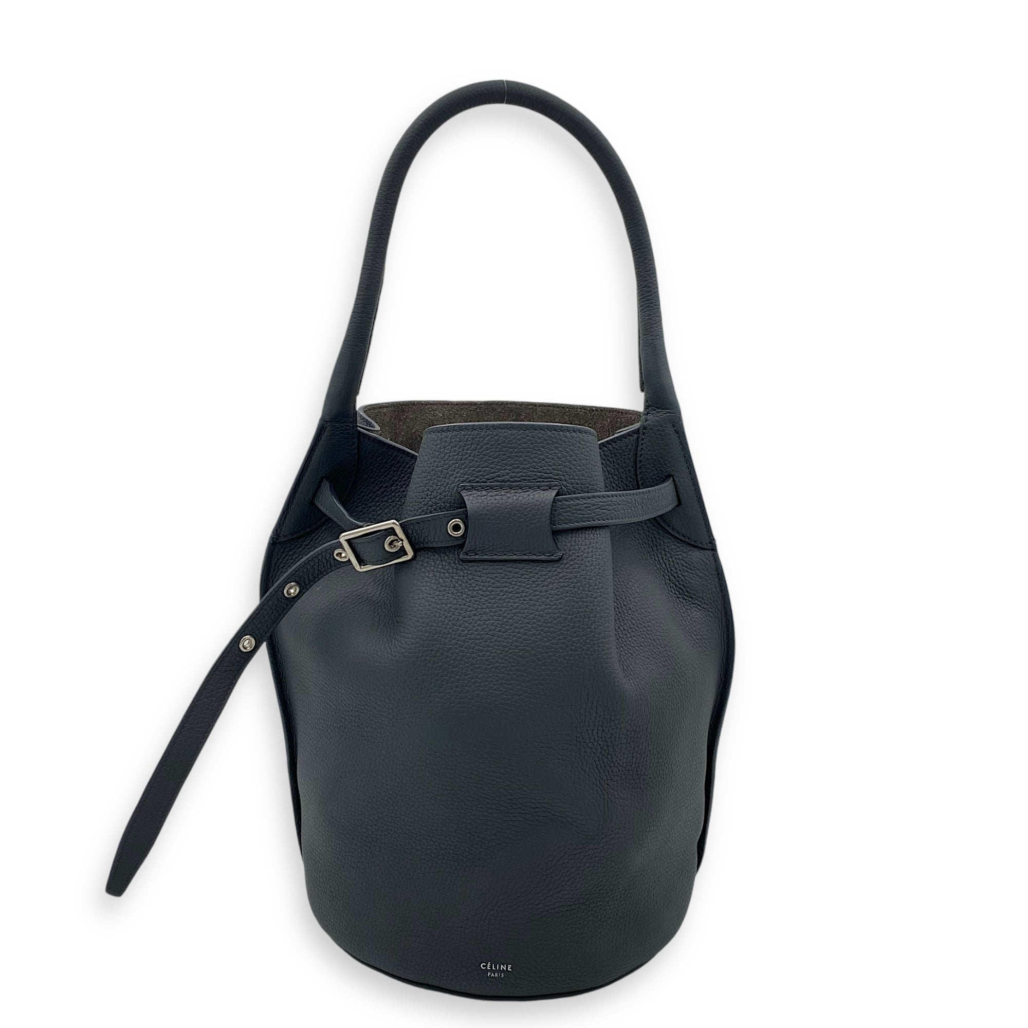 Big Bucket bag in Calfskin, Silver Hardware