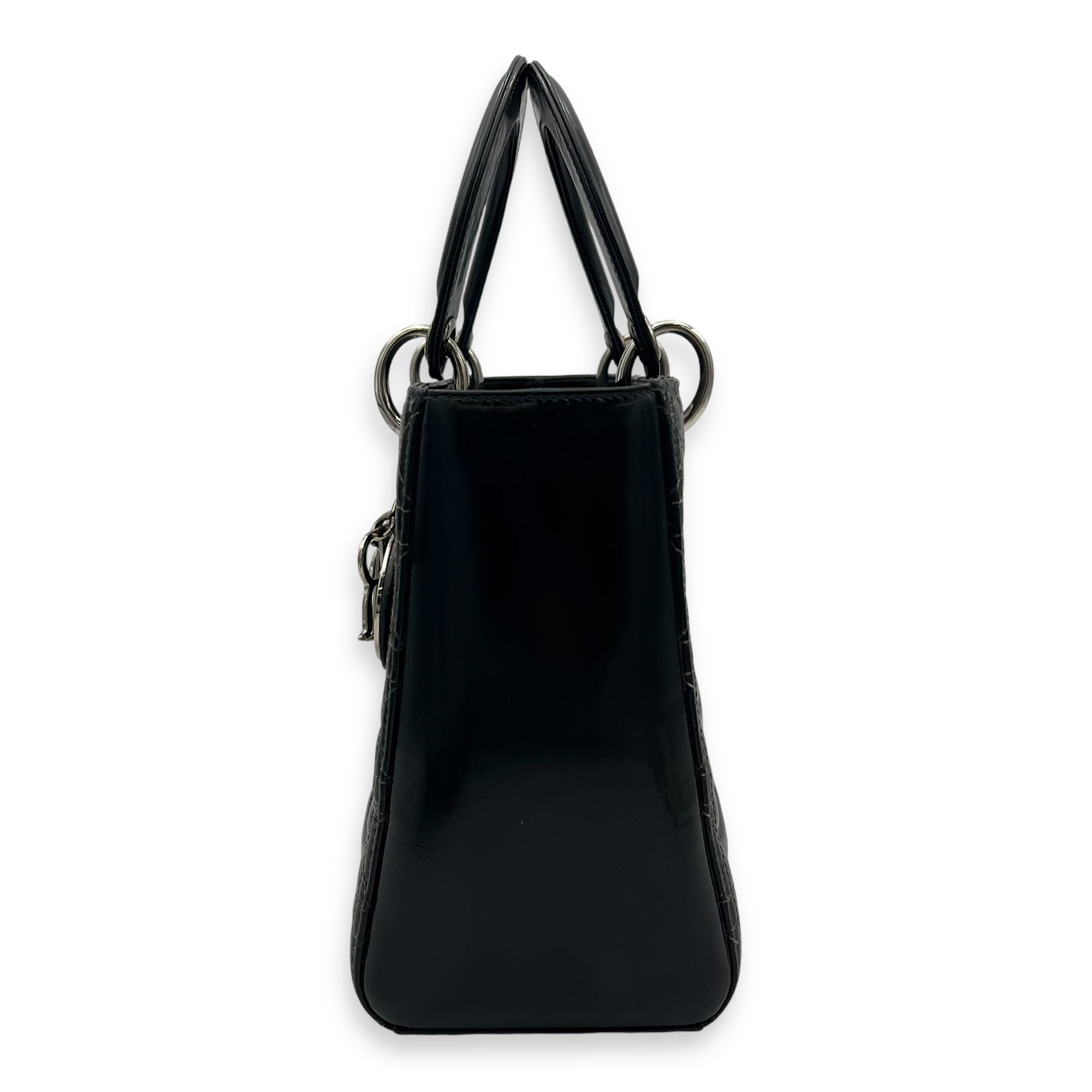 Christian Dior Lady Dior Top Handle Bag Medium Black in Christian Dior Lady Dior Top Handle Bag Medium Black in