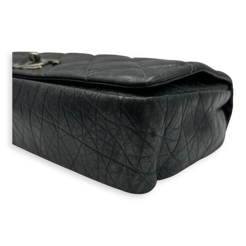 Matelassé Shoulder Bag Grey in Calfskin, Ruthenium hardware