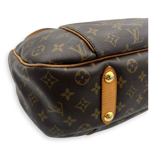 Louis Vuitton Galleria Shoulder Bag Brown in Monogram Coated Canvas, Gold hardware_14