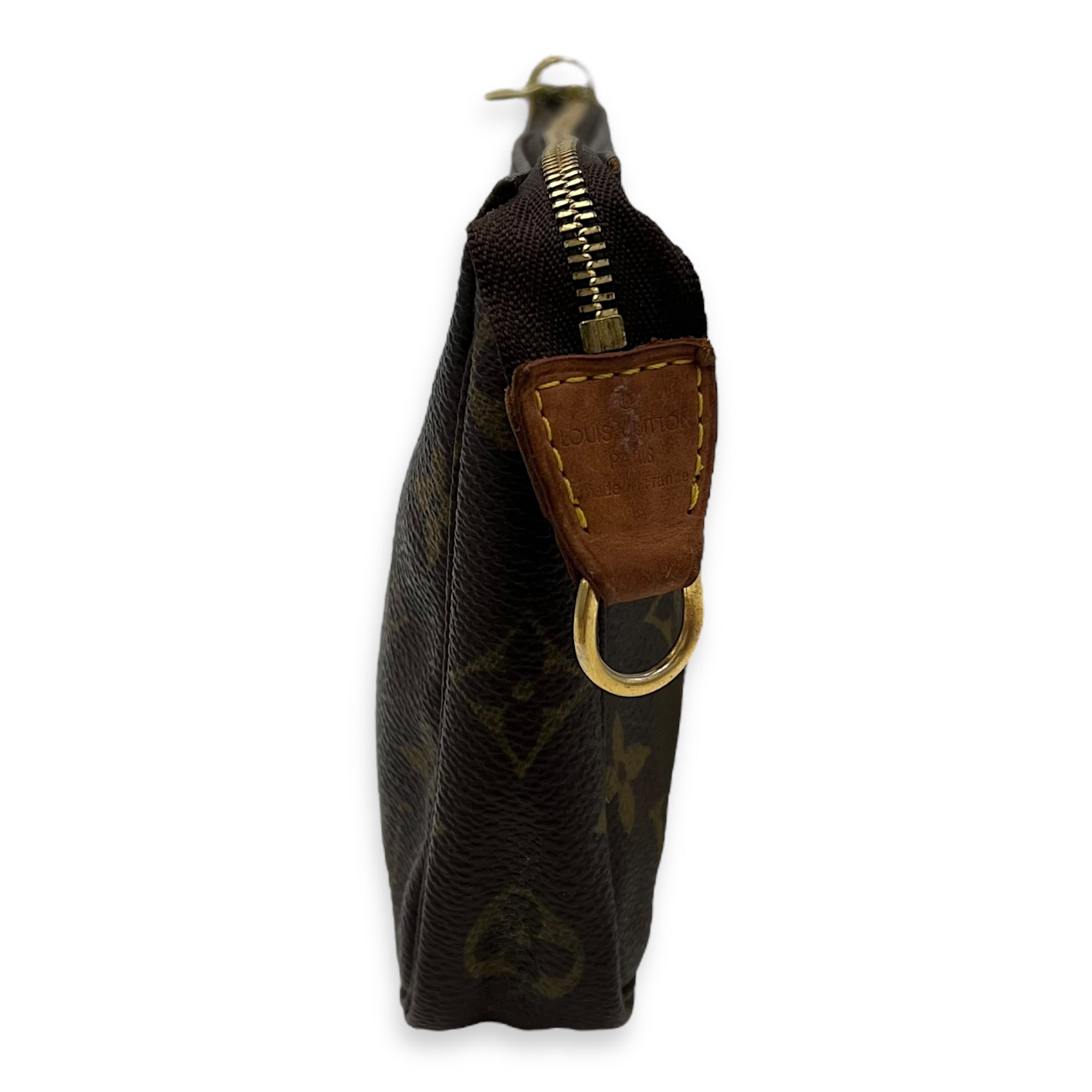 Louis Vuitton Pochette Accessoires Shoulder Bag Brown in Monogram Coated Canvas, Gold hardware_4