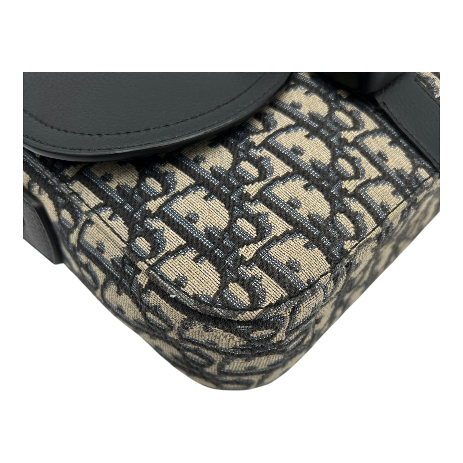 Christian Dior Saddle Brown Messenger in Jacquard, Silver hardware_8