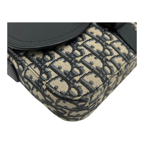 Christian Dior Saddle Brown Messenger in Jacquard, Silver hardware_8