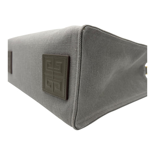 Givenchy Logo Top Handle Bag Grey in Canvas_9