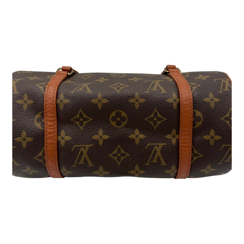 Louis Vuitton Papillon Top Handle Bag 26 Brown in Monogram Coated Canvas, Gold hardware_12