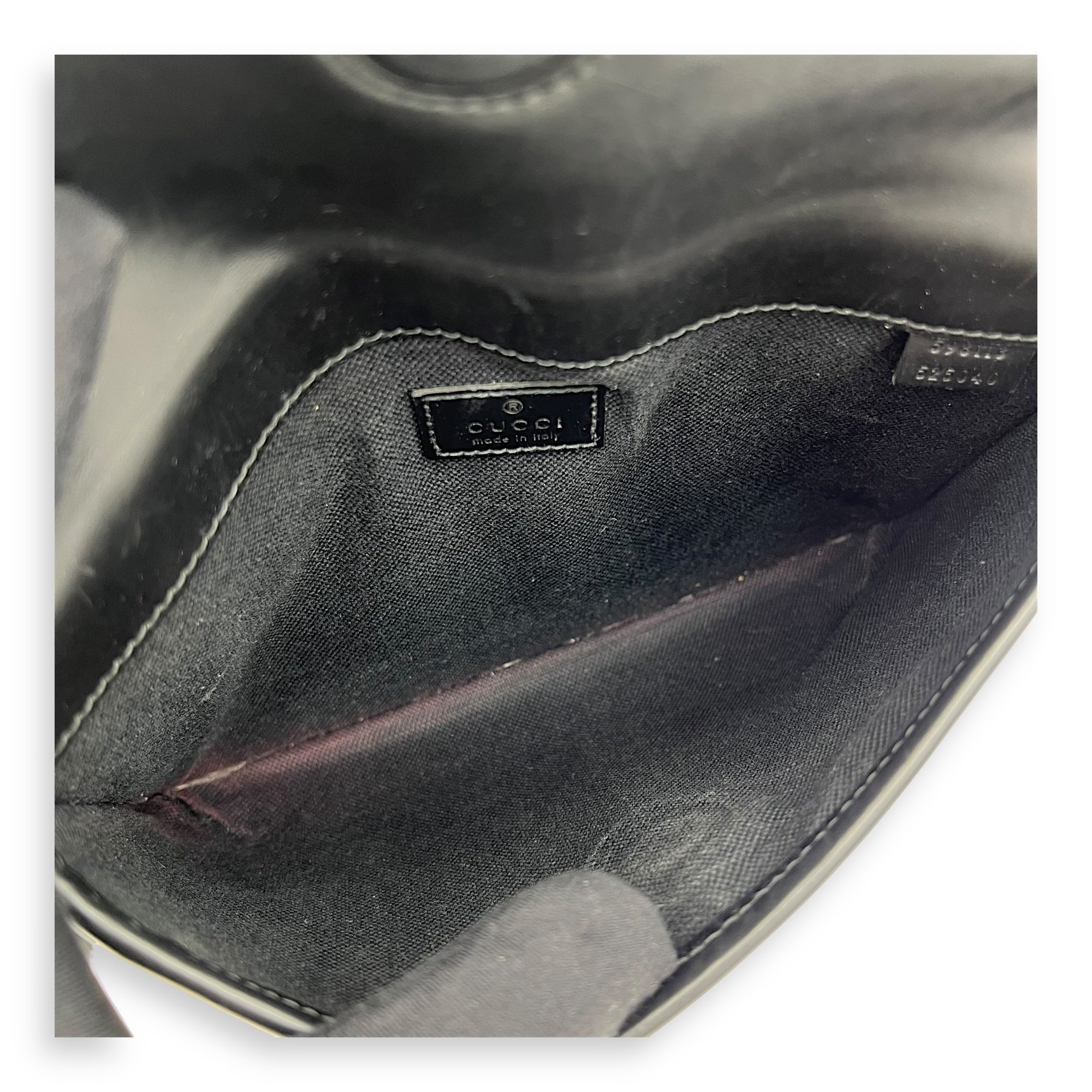 Gucci GG Supreme Belt Bag Black in Monogram Coated Canvas, Silver hardware_6