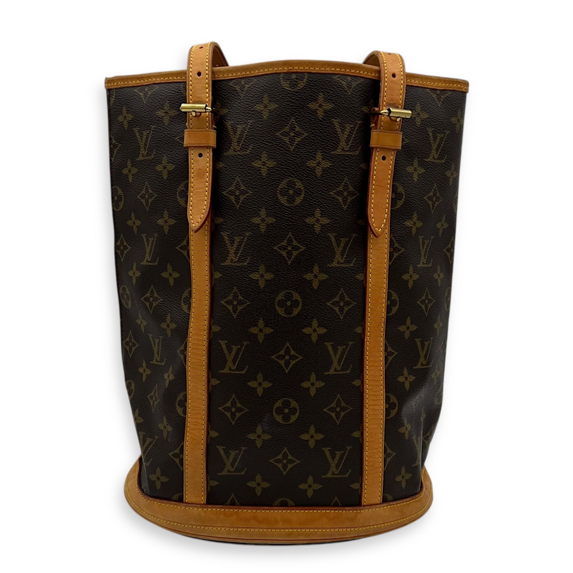 Louis Vuitton Noe Bucket Bag Brown in Monogram Coated Canvas, Gold hardware_1