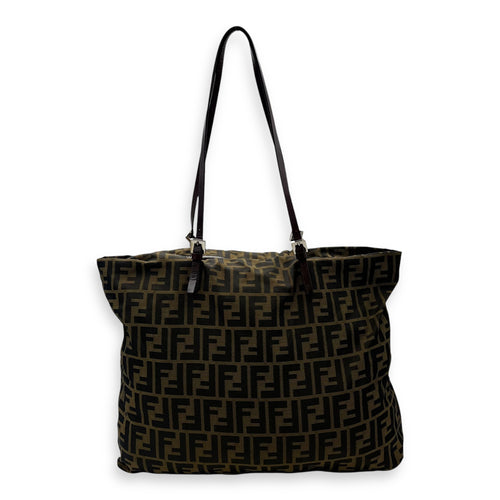 Fendi Zucca Tote Bag Brown in Canvas, Silver hardware_2