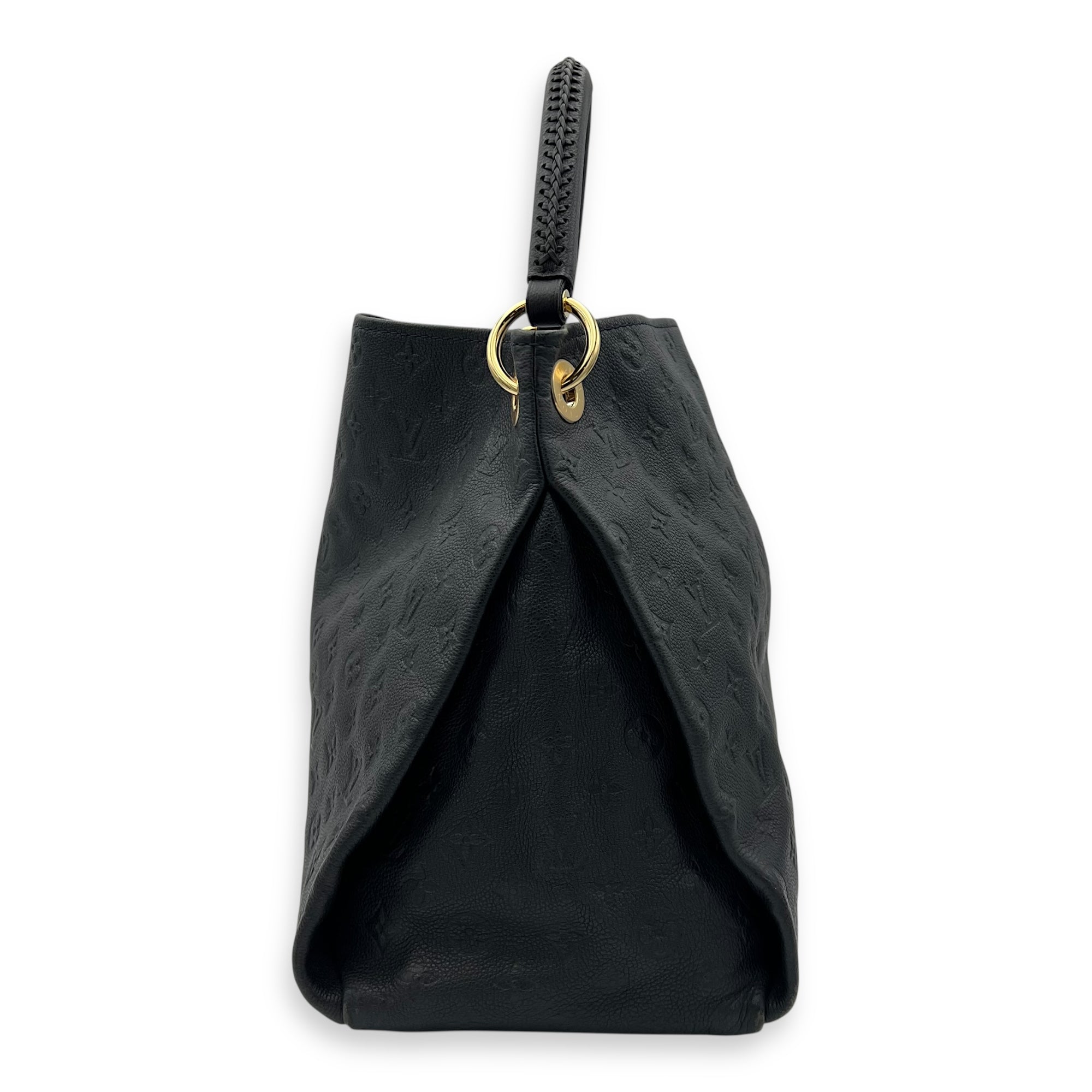 Louis Vuitton Artsy Top Handle Bag Blue in Monogram Empreinte Leather, Gold hardware_4