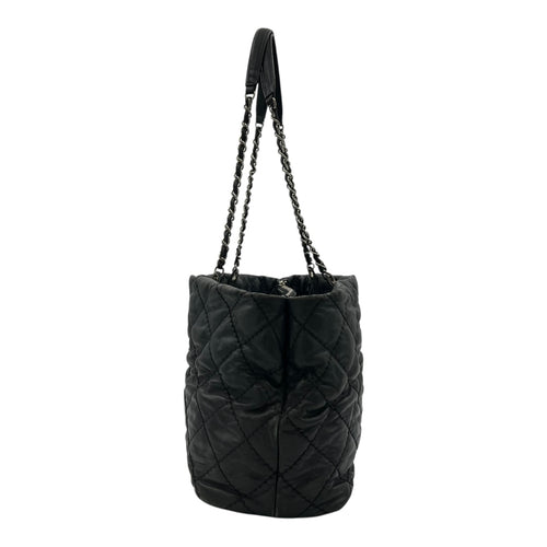 Chanel Wild stitch  Tote Bag Blue in Linen, Silver hardware_4