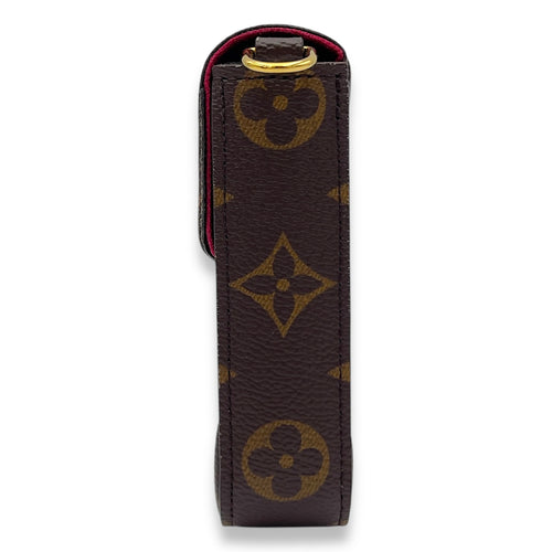 Louis Vuitton Felicie Wallet On Chain Brown in Monogram Coated Canvas, Gold hardware_3