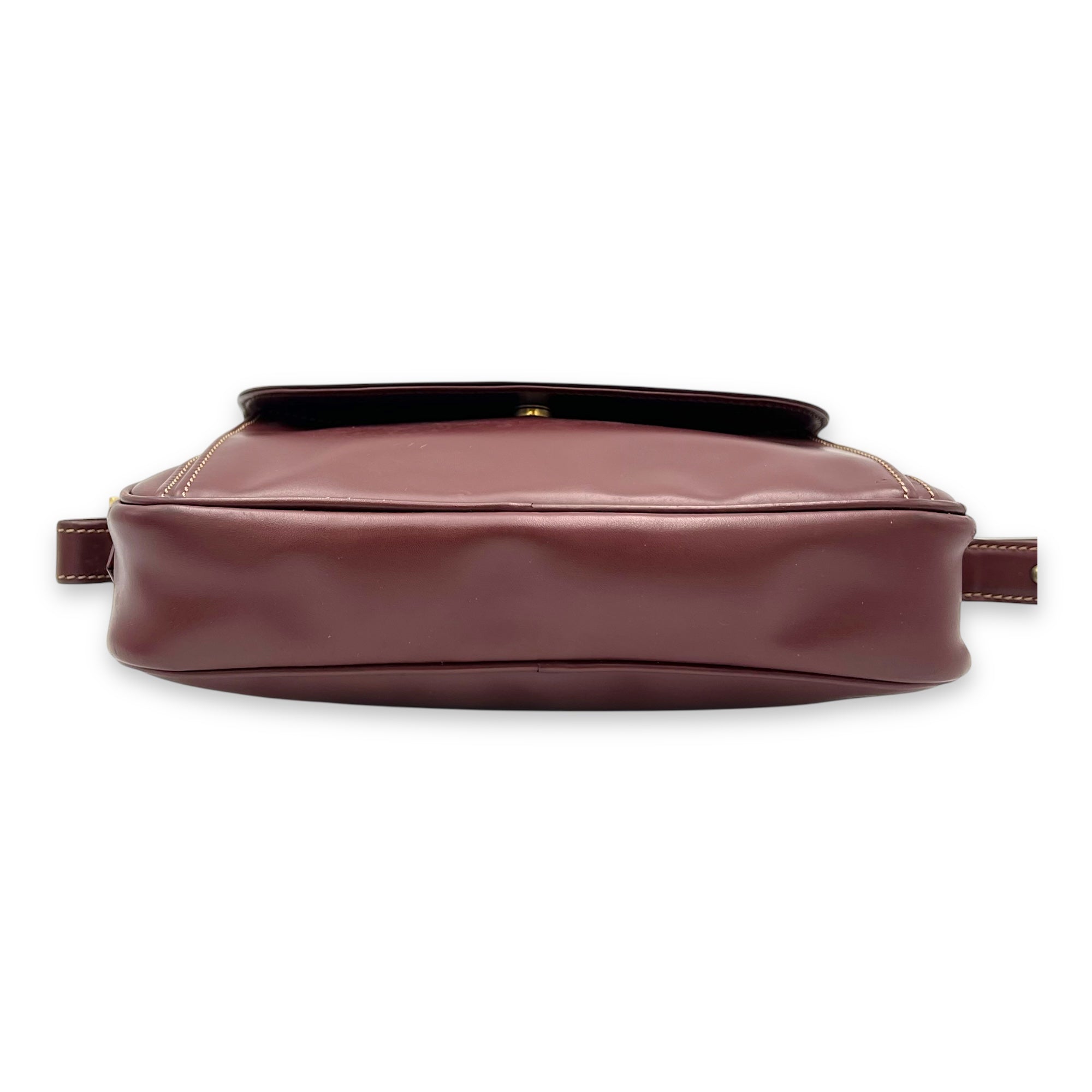 Cartier Must de Shoulder Bag Red in Calfskin, Gold hardware_5