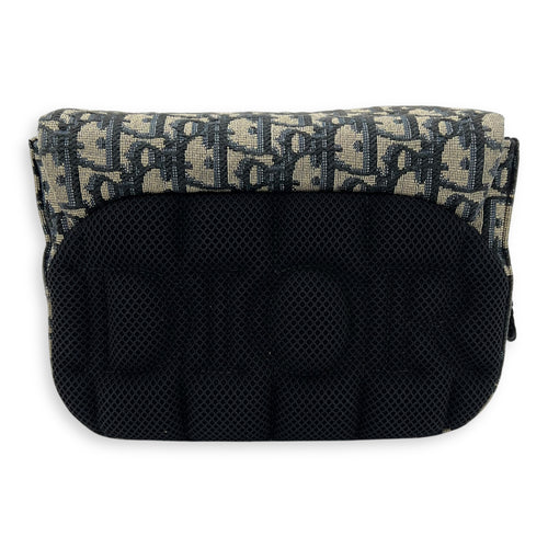 Christian Dior Oblique Blue Crossbody Bag in Jacquard, Silver hardware_2
