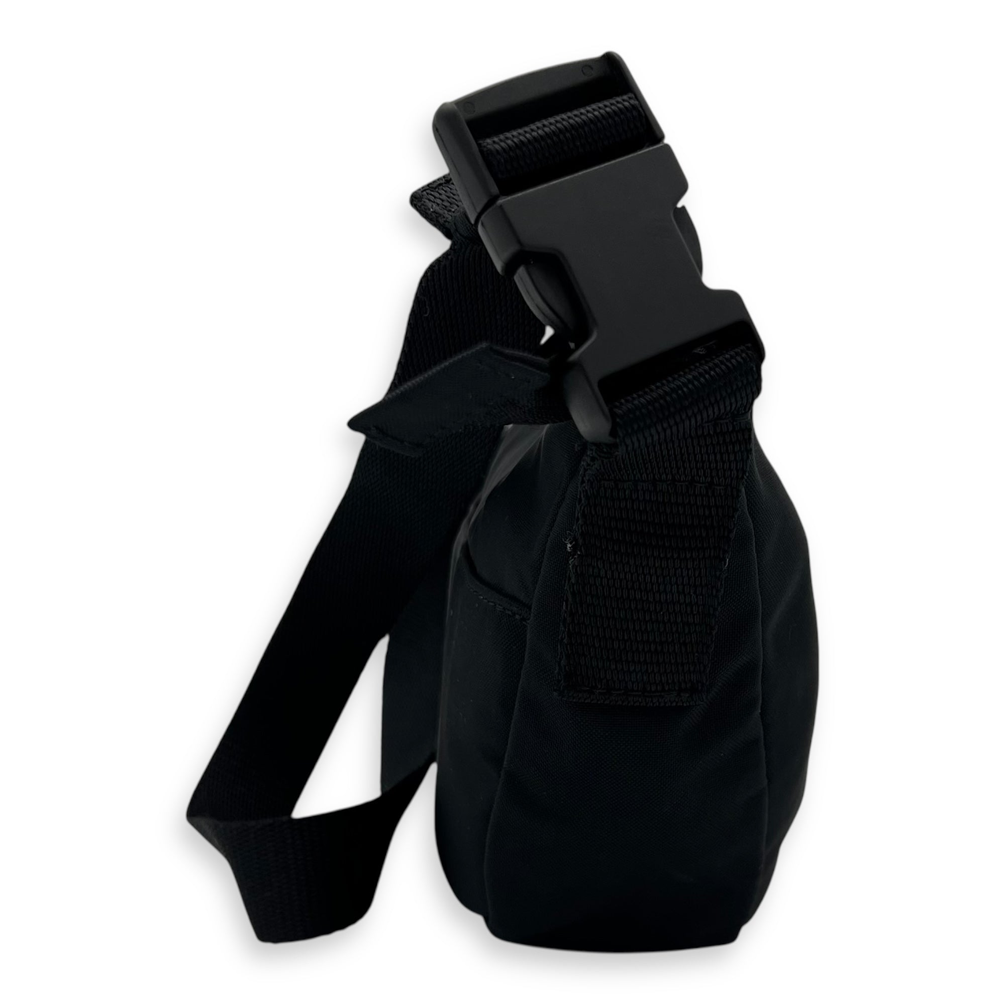 Balenciaga Logo Shoulder Bag Black in Canvas, Silver hardware_4